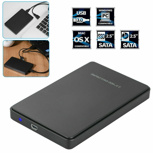 Portable Hard Drive External Type-C/USB 2.0 HDD for Mac Laptop PC 2TB External Hard Drive 2TB-Blue 